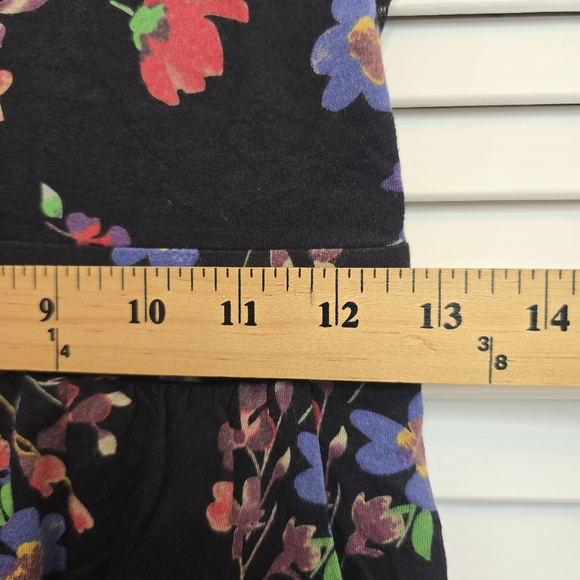 EXPRESS Black Floral Lace Back Romper Pockets Sz Small Boho Romantic Cottagecore - Picture 11 of 13